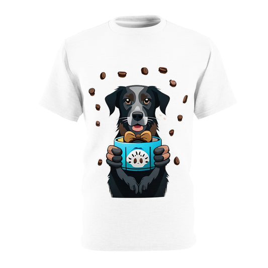 Coffee &amp; Canine Vibes – Premium Microfiber Tee for Dog Lovers ☕🐕❤️