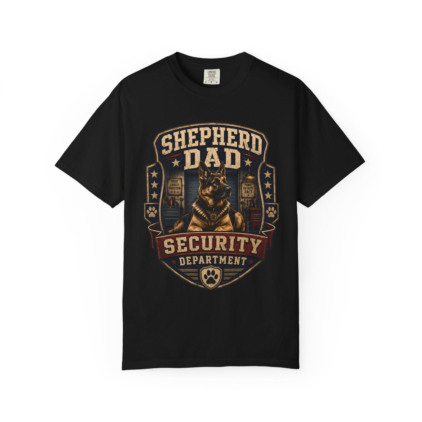 Shepherd Dad Security Department T-Shirt