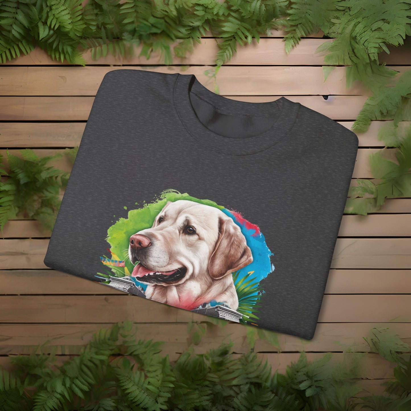 Cruise Vibes – Unisex Heavy Blend™ Crewneck Sweatshirt Featuring a Labrador 🐾🛳️🐕