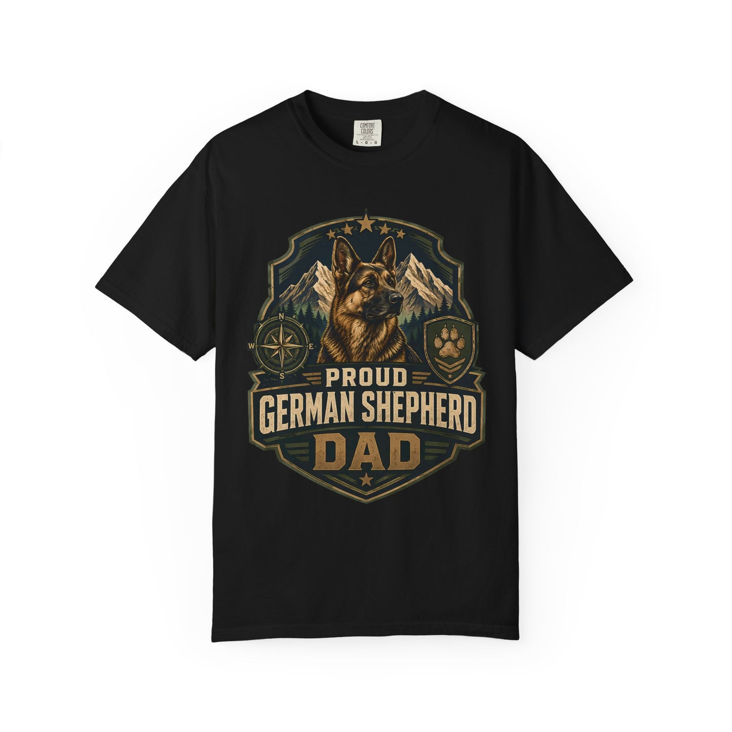 Proud German Shepherd Dad - Unisex Garment-Dyed T-shirt
