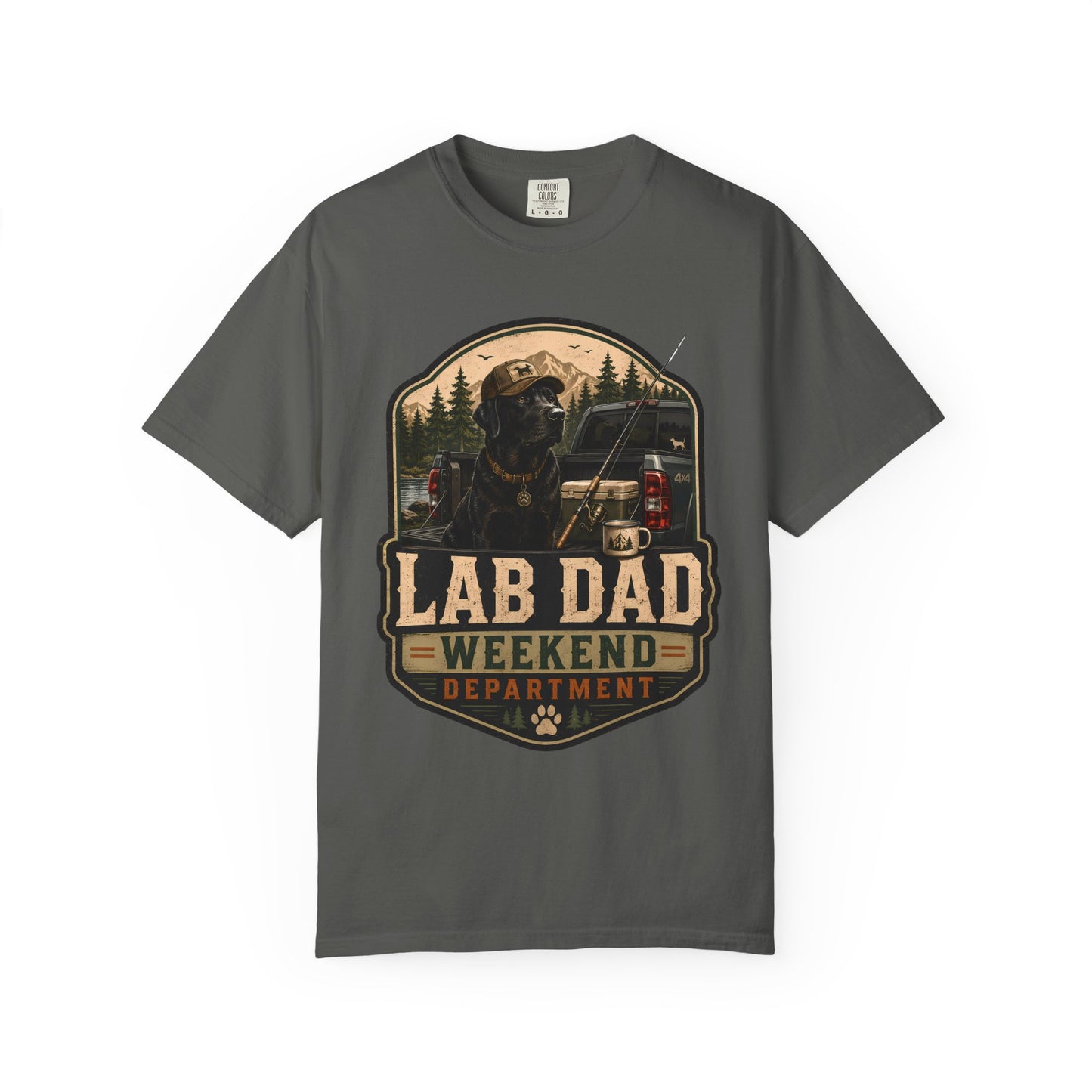 Lab Dad Weekend T-Shirt — Fishing & Camping Labrador Retriever Tee