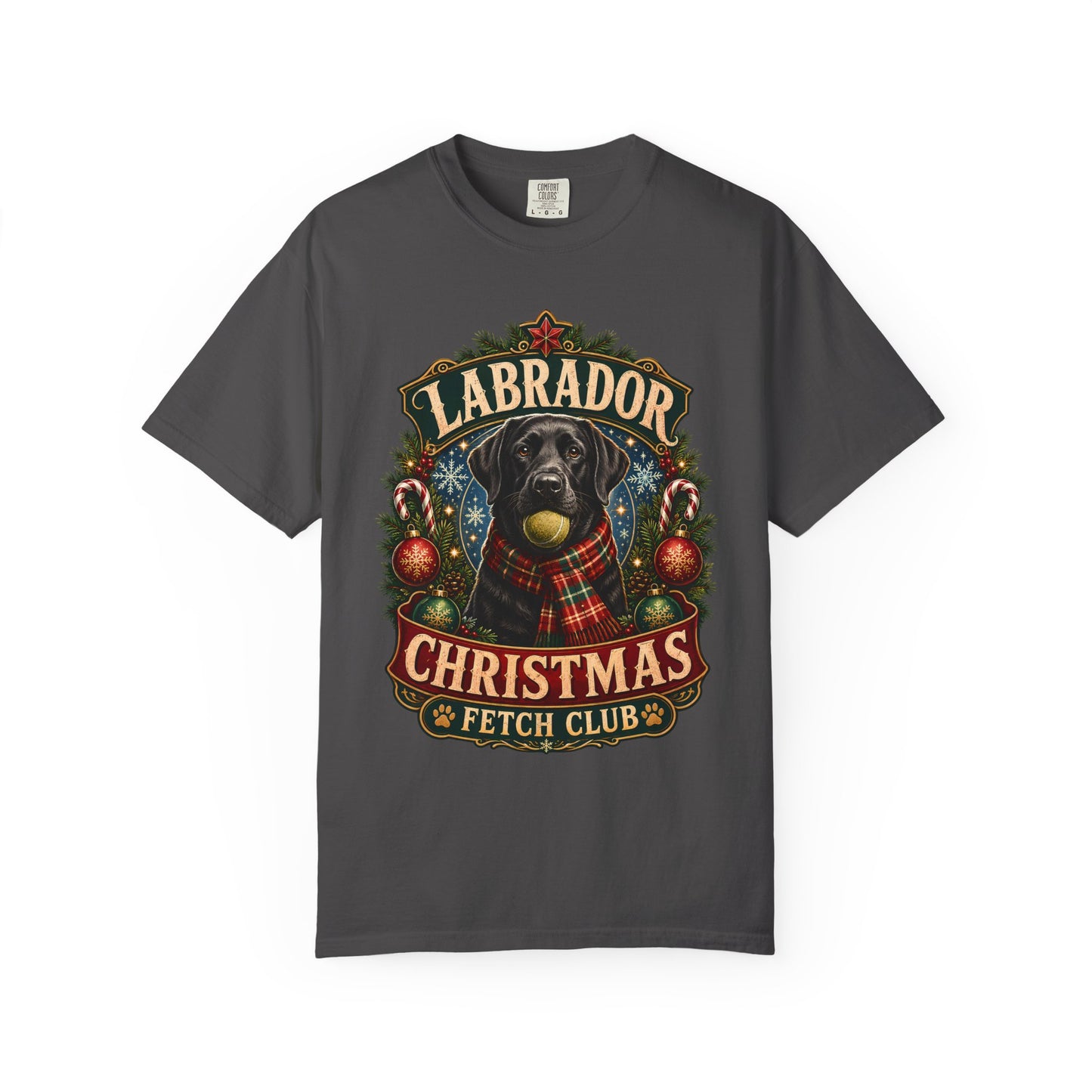 Labrador Christmas T-Shirt — "Fetch Club" Holiday Dog Tee
